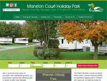 Tablet Screenshot of manstoncaravanpark.co.uk